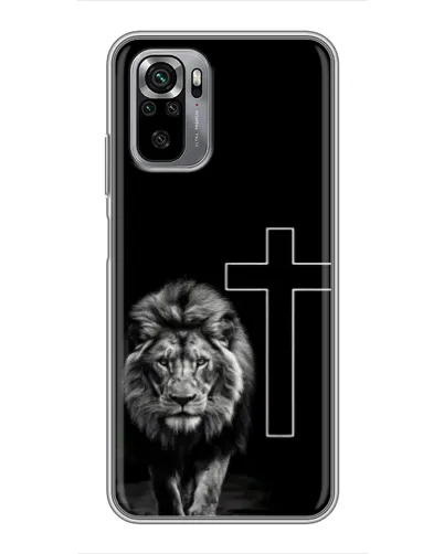 Чехол для Xiaomi Redmi Note 10S с картинкой «Лев и Крест»