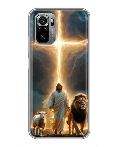 Чехол для Xiaomi Redmi Note 10S с картинкой «Лев Иуды и Свет»