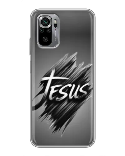 Чехол для Xiaomi Redmi Note 10S с картинкой «Надпись Jesus Graffiti»
