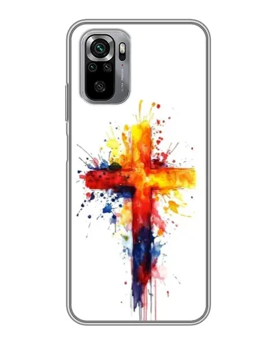 Чехол для Xiaomi Redmi Note 10S с картинкой «Акварельный крест»