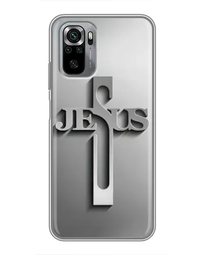 Чехол для Xiaomi Redmi Note 10S с картинкой «Металлический крест Jesus» Чехол для Xiaomi Redmi Note 10S с картинкой «Металлический крест Jesus»