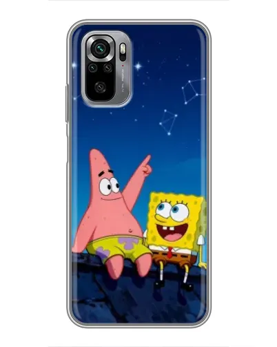 Чехол для Xiaomi Redmi Note 10S с картинкой «Губка Боб и Патрик ночью» Чехол для Xiaomi Redmi Note 10S с картинкой «Губка Боб и Патрик ночью»
