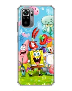 Чехол для Xiaomi Redmi Note 10S с картинкой «Губка Боб и друзья» Чехол для Xiaomi Redmi Note 10S с картинкой «Губка Боб и друзья»