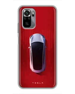 Чехол для Xiaomi Redmi Note 10S с картинкой «Tesla Top View» Чехол для Xiaomi Redmi Note 10S с картинкой «Tesla Top View»