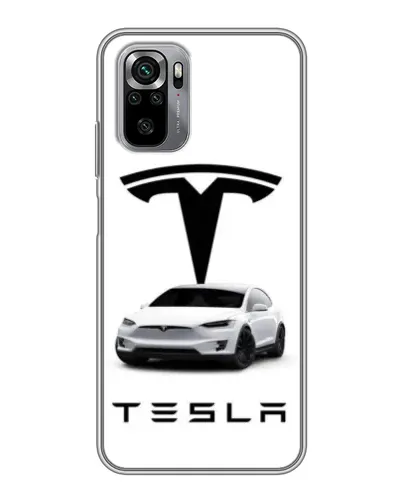 Чехол для Xiaomi Redmi Note 10S с картинкой «Tesla White Style»