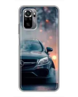 Чехол для Xiaomi Redmi Note 10S с картинкой «Mercedes — ночной город» Чехол для Xiaomi Redmi Note 10S с картинкой «Mercedes — ночной город»