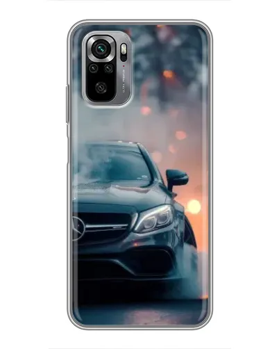 Чехол для Xiaomi Redmi Note 10S с картинкой «Mercedes — ночной город»