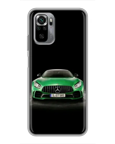 Чехол для Xiaomi Redmi Note 10S с картинкой «Mercedes — неоновый лого»