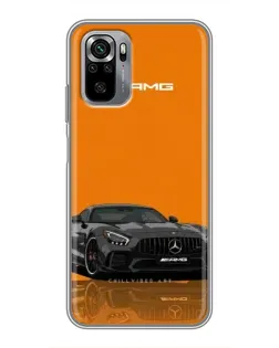 Чехол для Xiaomi Redmi Note 10S с картинкой «Оранжевый Mercedes AMG»