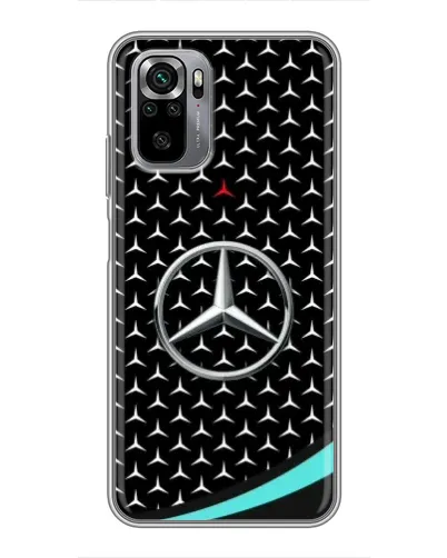 Чехол для Xiaomi Redmi Note 10S с картинкой «Mercedes — бирюзовый акцент»