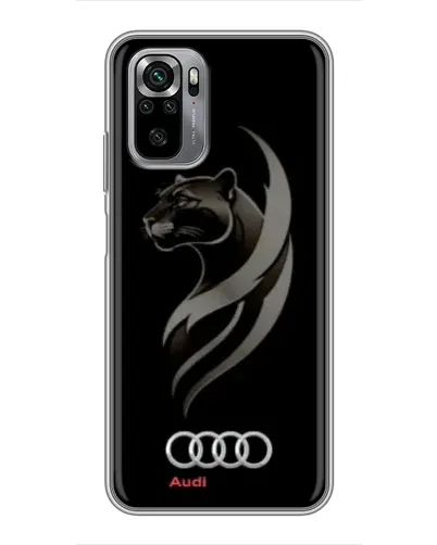 Чехол для Xiaomi Redmi Note 10S с картинкой «Графика — пантера и Audi»