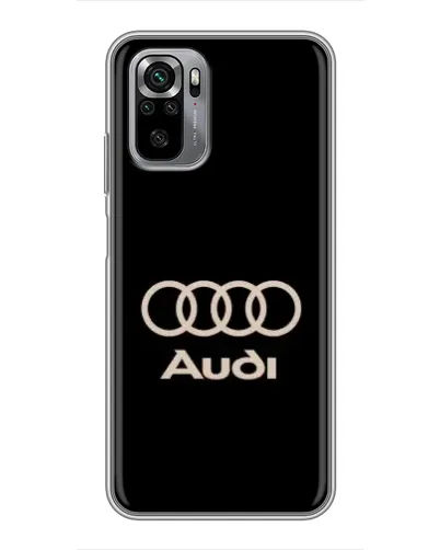 Чехол для Xiaomi Redmi Note 10S с картинкой «Audi — золотой логотип»