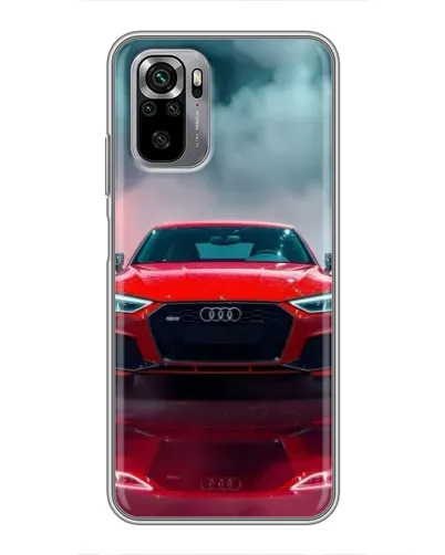 Чехол для Xiaomi Redmi Note 10S с картинкой «Audi RS — красный стиль»