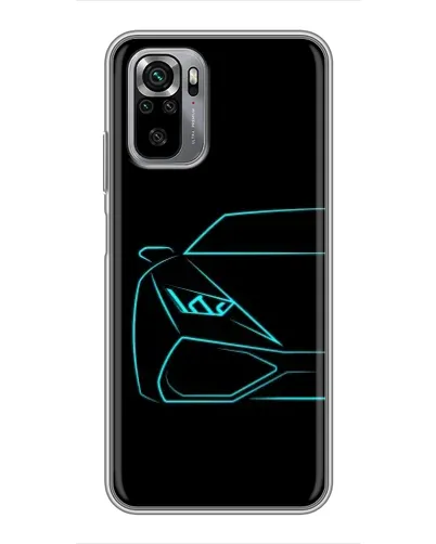 Чехол для Xiaomi Redmi Note 10S с картинкой «Голубой силуэт Lamborghini» Чехол для Xiaomi Redmi Note 10S с картинкой «Голубой силуэт Lamborghini»