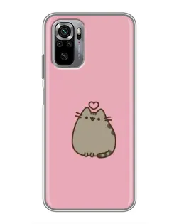 Чохол для Xiaomi Redmi Note 10S з картинкою «Pusheen серце»