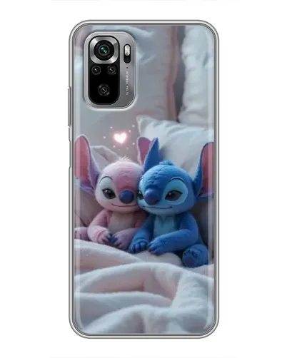 Чехол для Xiaomi Redmi Note 10S с картинкой «Плюшевые Стич Ангел»