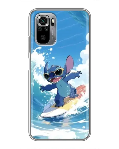 Чехол для Xiaomi Redmi Note 10S с картинкой «Стич на волне»
