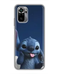 Чехол для Xiaomi Redmi Note 10S с картинкой «Стич в облаках»