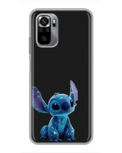 Чехол для Xiaomi Redmi Note 10S с картинкой «Стич на черном»