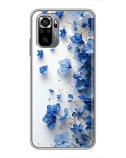 Чехол для Xiaomi Redmi Note 10S с картинкой «Голубой цветочный каскад» Чехол для Xiaomi Redmi Note 10S с картинкой «Голубой цветочный каскад»