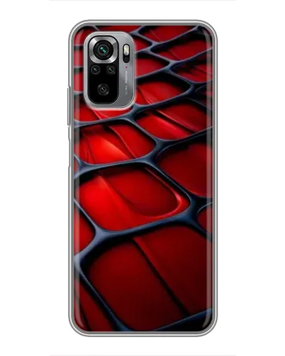 Чехол для Xiaomi Redmi Note 10S с картинкой «Красная глянцевая сетка»