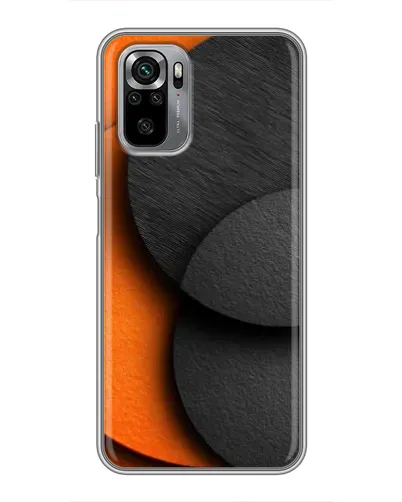 Чехол для Xiaomi Redmi Note 10S с картинкой «Геометрия оранжевых кругов»