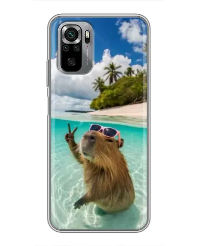 Чехол для Xiaomi Redmi Note 10S с картинкой «Капибара на море» Чехол для Xiaomi Redmi Note 10S с картинкой «Капибара на море»