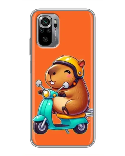 Чехол для Xiaomi Redmi Note 10S с картинкой «Капибара на скутере» Чехол для Xiaomi Redmi Note 10S с картинкой «Капибара на скутере»