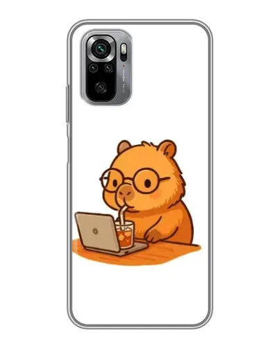Чехол для Xiaomi Redmi Note 10S с картинкой «Капибара с ноутбуком» Чехол для Xiaomi Redmi Note 10S с картинкой «Капибара с ноутбуком»