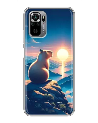 Чехол для Xiaomi Redmi Note 10S с картинкой «Закат солнца с капибарой» Чехол для Xiaomi Redmi Note 10S с картинкой «Закат солнца с капибарой»