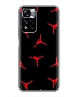 Чохол для Xiaomi Redmi Note 11 Pro Plus з картинкою «Jordan Red Pattern» Чохол для Xiaomi Redmi Note 11 Pro Plus з картинкою «Jordan Red Pattern»