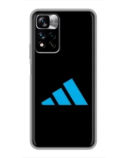 Чохол для Xiaomi Redmi Note 11 Pro Plus з картинкою «Adidas Cyan Logo»
