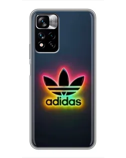 Чохол для Xiaomi Redmi Note 11 Pro Plus з картинкою «Неоновий Adidas»