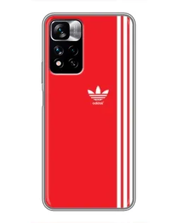 Чохол для Xiaomi Redmi Note 11 Pro Plus з картинкою «Червоний мінімалізм Adidas»