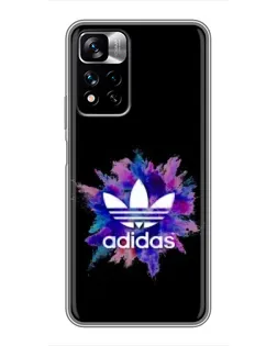 Чехол для Xiaomi Redmi Note 11 Pro Plus с картинкой «Взрыв красок Adidas»