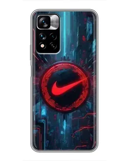 Чехол для Xiaomi Redmi Note 11 Pro Plus с картинкой «Техногенный стиль Nike» Чехол для Xiaomi Redmi Note 11 Pro Plus с картинкой «Техногенный стиль Nike»