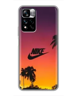 Чехол для Xiaomi Redmi Note 11 Pro Plus с картинкой «Nike на закате солнца» Чехол для Xiaomi Redmi Note 11 Pro Plus с картинкой «Nike на закате солнца»