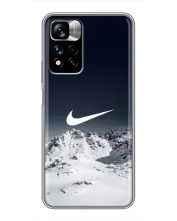 Чехол для Xiaomi Redmi Note 11 Pro Plus с картинкой «Nike — зимние горы» Чехол для Xiaomi Redmi Note 11 Pro Plus с картинкой «Nike — зимние горы»