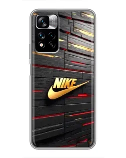 Чехол для Xiaomi Redmi Note 11 Pro Plus с картинкой «Золотой Nike на металле» Чехол для Xiaomi Redmi Note 11 Pro Plus с картинкой «Золотой Nike на металле»