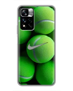 Чехол для Xiaomi Redmi Note 11 Pro Plus с картинкой «Теннисные мячи Найк» Чехол для Xiaomi Redmi Note 11 Pro Plus с картинкой «Теннисные мячи Найк»