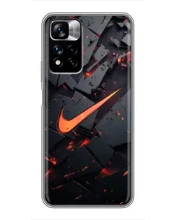 Чехол для Xiaomi Redmi Note 11 Pro Plus с картинкой «Nike — эффект разломов» Чехол для Xiaomi Redmi Note 11 Pro Plus с картинкой «Nike — эффект разломов»