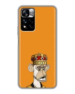 Чехол для Xiaomi Redmi Note 11 Pro Plus с картинкой «Золотая обезьяна Bored Ape» Чехол для Xiaomi Redmi Note 11 Pro Plus с картинкой «Золотая обезьяна Bored Ape»