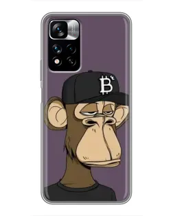Чехол для Xiaomi Redmi Note 11 Pro Plus с картинкой «Bored Ape в кепке» Чехол для Xiaomi Redmi Note 11 Pro Plus с картинкой «Bored Ape в кепке»