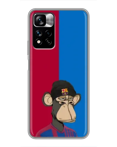 Чехол для Xiaomi Redmi Note 11 Pro Plus с картинкой «Bored Ape — фанат Барсы» Чехол для Xiaomi Redmi Note 11 Pro Plus с картинкой «Bored Ape — фанат Барсы»