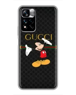Чохол для Xiaomi Redmi Note 11 Pro Plus з картинкою «Міккі Маус Gucci» Чохол для Xiaomi Redmi Note 11 Pro Plus з картинкою «Міккі Маус Gucci»