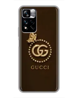 Чохол для Xiaomi Redmi Note 11 Pro Plus з картинкою «Gucci — золотий метелик» Чохол для Xiaomi Redmi Note 11 Pro Plus з картинкою «Gucci — золотий метелик»