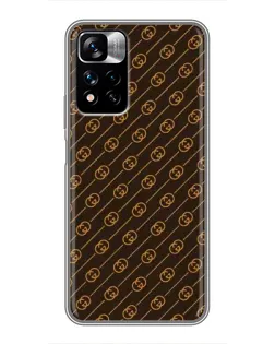 Чохол для Xiaomi Redmi Note 11 Pro Plus з картинкою «Gucci — золоті діагоналі» Чохол для Xiaomi Redmi Note 11 Pro Plus з картинкою «Gucci — золоті діагоналі»