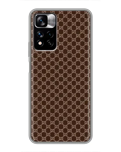 Чехол для Xiaomi Redmi Note 11 Pro Plus с картинкой «Gucci — шоколадная сетка» Чехол для Xiaomi Redmi Note 11 Pro Plus с картинкой «Gucci — шоколадная сетка»