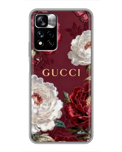 Чехол для Xiaomi Redmi Note 11 Pro Plus с картинкой «Gucci — бордовые розы» Чехол для Xiaomi Redmi Note 11 Pro Plus с картинкой «Gucci — бордовые розы»
