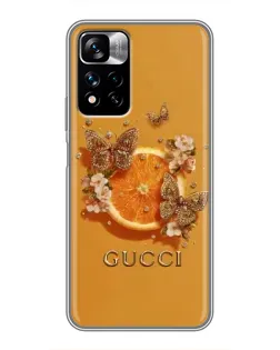 Чохол для Xiaomi Redmi Note 11 Pro Plus з картинкою «Gucci — золоті метелики» Чохол для Xiaomi Redmi Note 11 Pro Plus з картинкою «Gucci — золоті метелики»